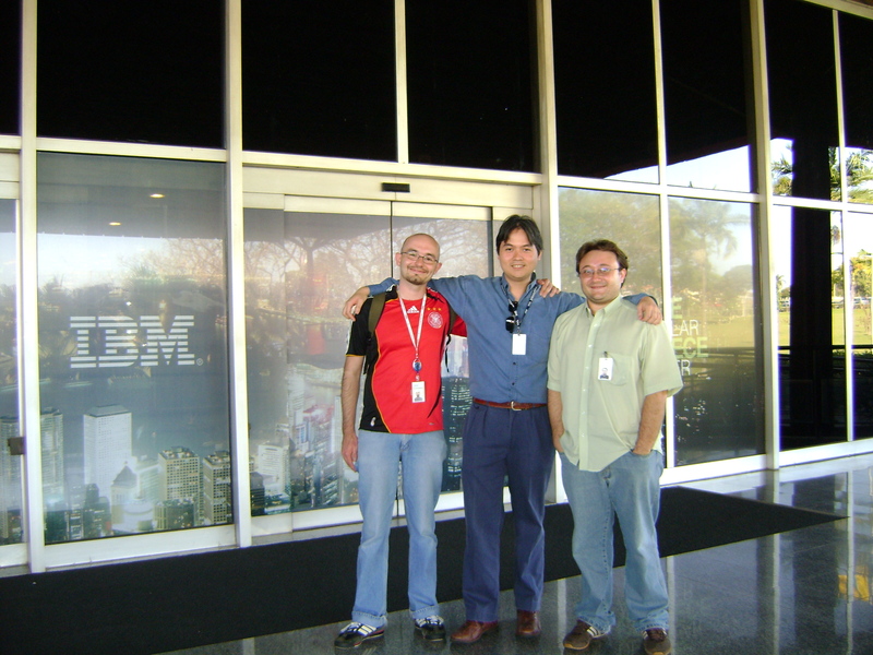 Lucas and two other guys at IBM